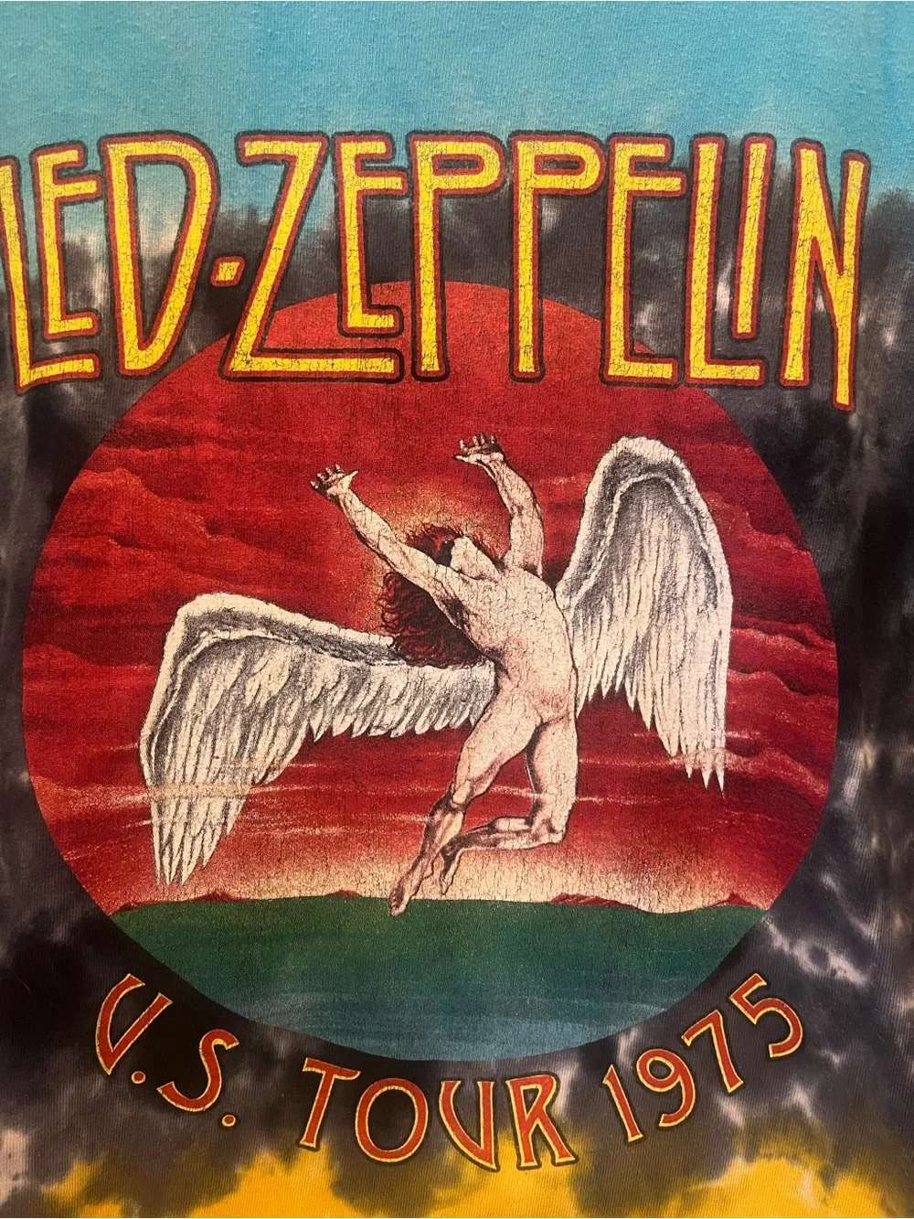 Led Zeppelin Tie-Dye Short Sleeve Tee U.S. Tour Special Edition - Picture 4 of 5
